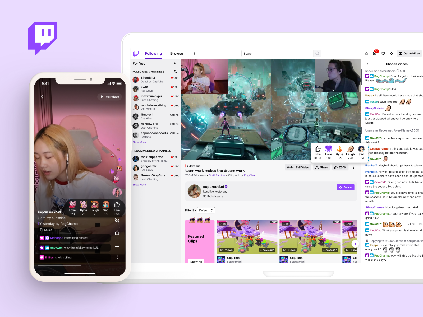 Twitch Clip Reactions preview